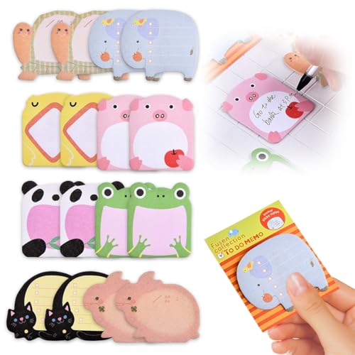 JUGUTA 16 Blocs de Notas Adhesivas - Notas Escolares Kawaii para Niños y Oficina - Pegatinas...