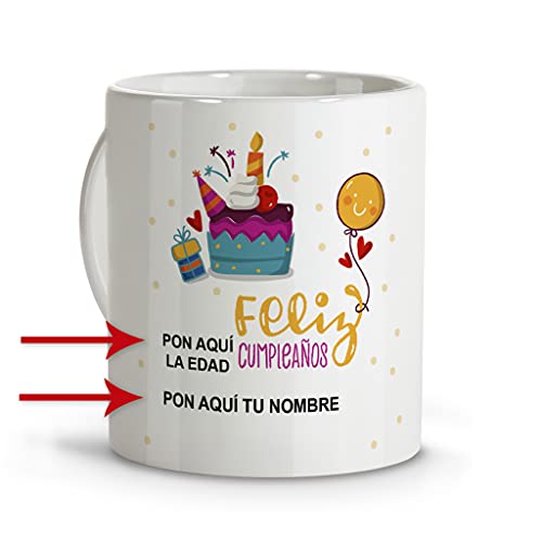 LolaPix Taza con nombre. Tazas personalizadas. Tazas desayuno originales. Varios diseños....
