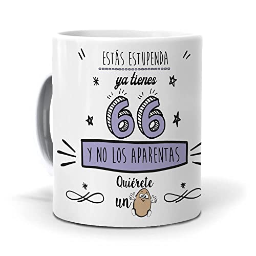 mundohuevo Taza Ya Tienes 66 y no los aparentas. Cerámica AAA - 350 ml.