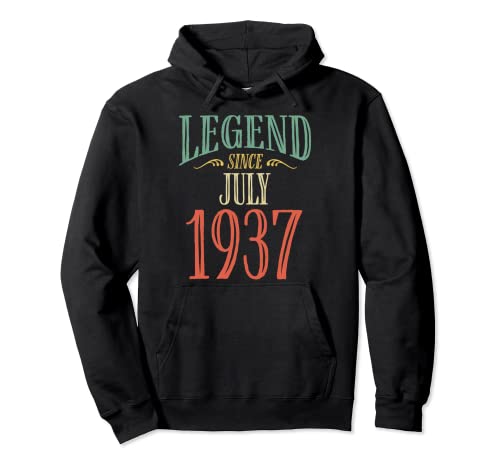 Leyenda desde julio de 1937 Diseño de cumpleaños Sudadera con Capucha