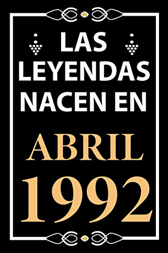 Las leyendas nacen en Abril 1992: Regalo de cumpleaños perfecto para hombre y mujer de 29 años I...