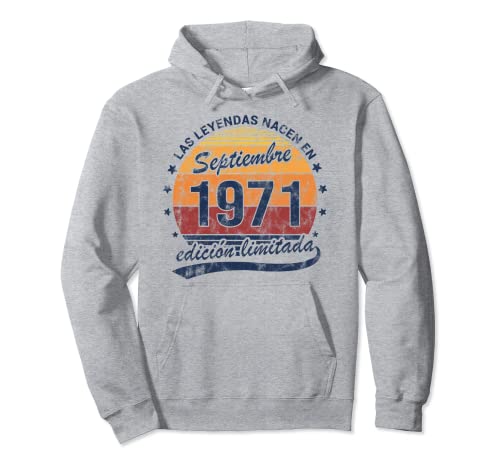 Cumpleaños Leyendas Septiembre 1971 Hombre Mujer Sudadera con Capucha