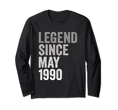 Leyenda Desde Mayo de 1990 Año de Cumpleaños Manga Larga