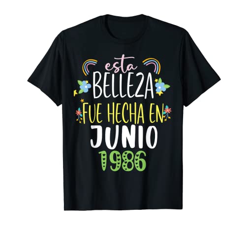 Hecha En junio 1986 Mujer Regalo 36 años Cumpleaños Camiseta