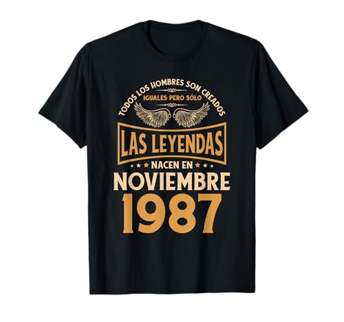 Cumpleaños Hombre Regalos Las Leyendas Noviembre 1987 Camiseta