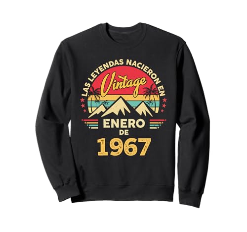 59 años Cumpleaños Vintage Nacido En Enero 1967 Sudadera