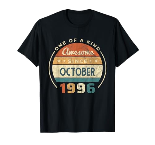 Impresionante Since Octubre 1996 Vintage Cumpleaños Camiseta