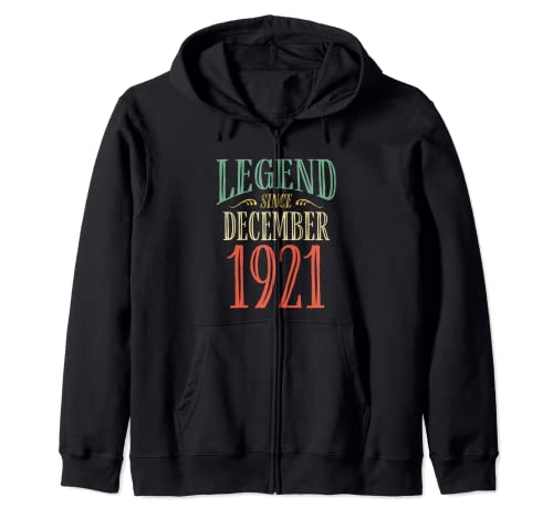 Leyenda desde diciembre de 1921 Diseño de cumpleaños Sudadera con Capucha