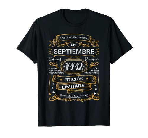 Leyendas Nacen En Septiembre 1992 Cumpleaños Camiseta