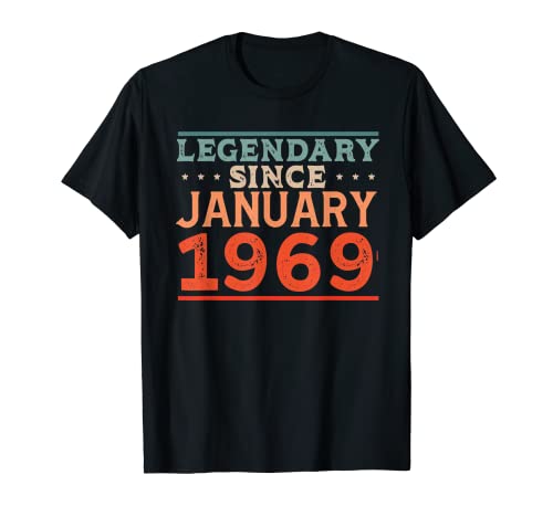 Legendaria desde enero de 1969 Fiesta de cumpleaños retro de los años 60 Camiseta