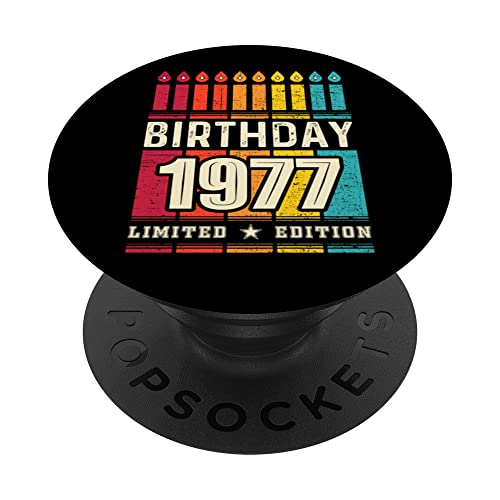 1977 Popsocket para teléfono edición limitada 1977 cumpleaños 1977 PopSockets PopGrip...
