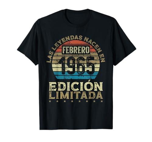 Las Leyendas nacen en Febrero de 1965 - 61 Años Cumpleaños Camiseta