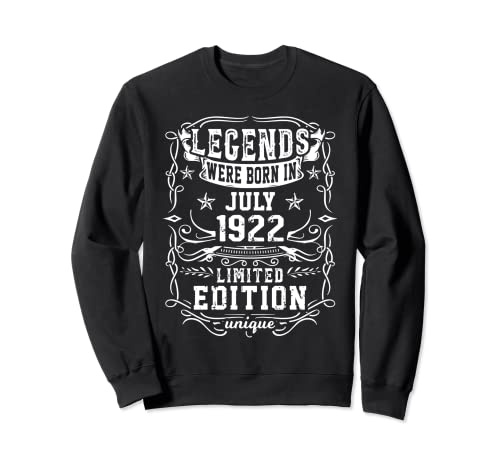 Cumpleaños Julio 1922 Edición Limitada Regalo Legend July Sudadera