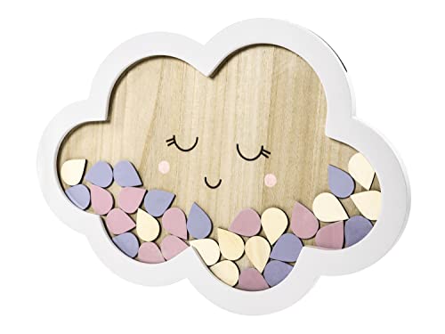 solefavours Luftballoonwelt - Marco de fotos con 30 gotas de madera, 30 x 38,5 cm aprox