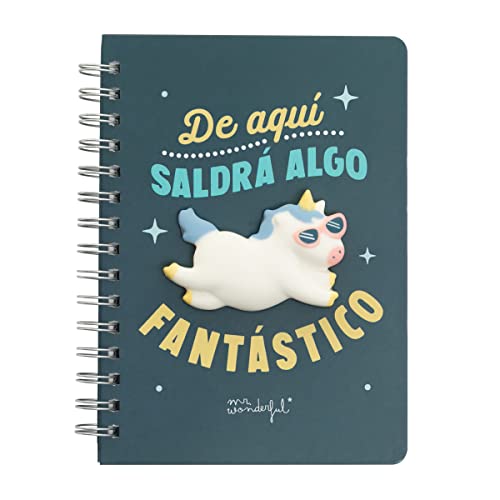 Mr. Wonderful Libreta unicornio - De aquí saldrá algo fantástico