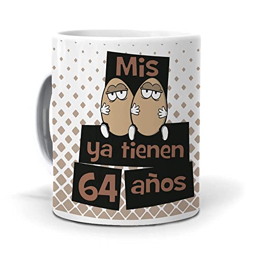 mundohuevo Taza Mis Huevos ya Tienen 64 años. Cerámica AAA - 350 ml.