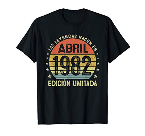 Leyendas Abril 1982 Regalo Hombre Mujer 39 Años Cumpleaños Camiseta
