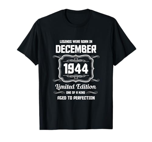 Feliz Cumpleaños Diciembre 1944 Camiseta