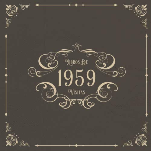 1959 Libros de Visitas: Libros de visitas para fiestas de cumpleaños de estilo vintage para que la...