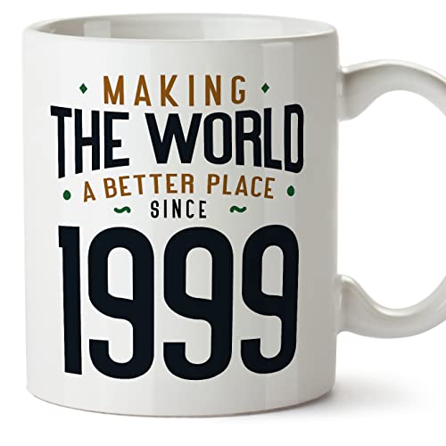 MUGFFINS Tazas 1999 Cumpleaños - En Inglés - Making the World a Better Place - 11 oz / 330 ml -...