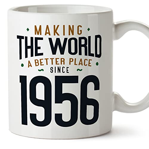 MUGFFINS Tazas 1956 Cumpleaños - En Inglés - Making the World a Better Place - 11 oz / 330 ml -...