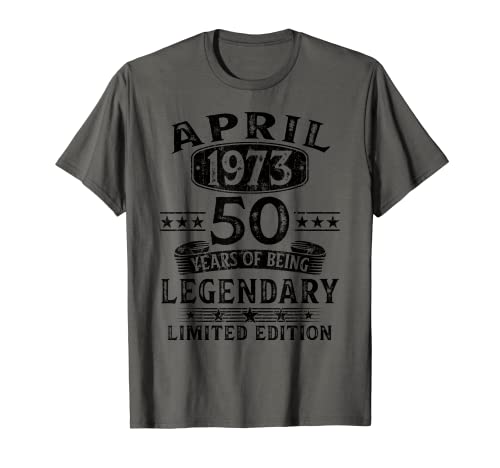 Fabricado En Abril 1973 Regalo 50 Años Cumpleaños Hombre Camiseta