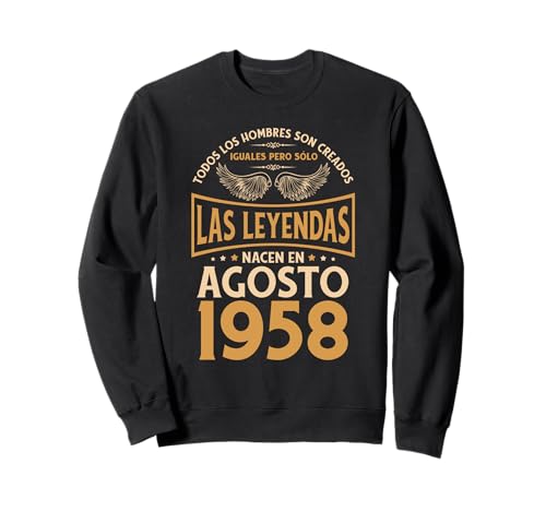Cumpleaños Hombre Regalos Las Leyendas Agosto 1958 Sudadera