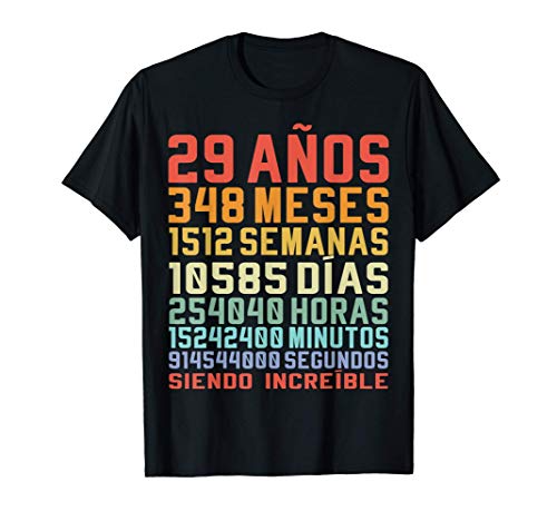 29 Años Divertido Regalo de Cumpleaños 29º Aniversario Camiseta