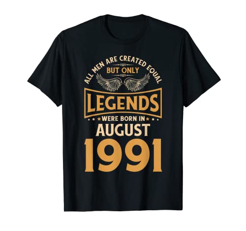 Las leyendas de cumpleaños nacieron en agosto de 1991. Camiseta