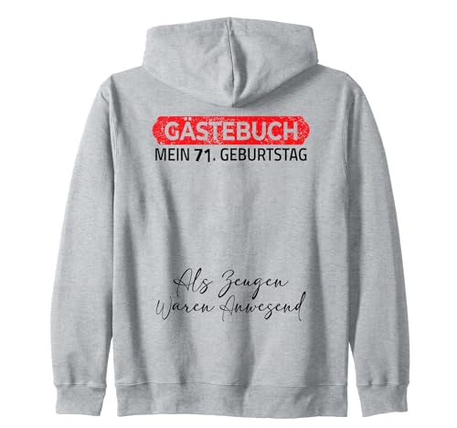 Gästebuch Mein 71. Geburtstag Libro de visitas Firma Sudadera con Capucha