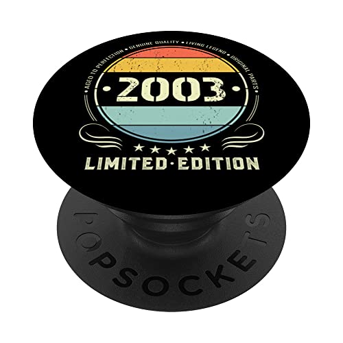 2003 edición limitada 2003 cumpleaños Popsocket para mujeres y hombres PopSockets PopGrip...