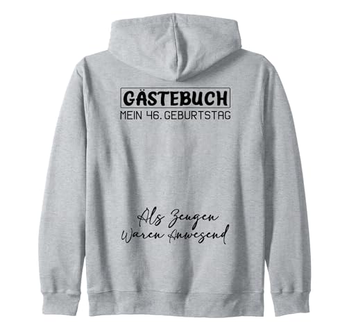 Gästebuch Mein 46. Geburtstag Libro de visitas Firma Sudadera con Capucha
