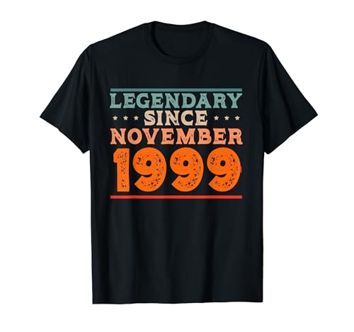 Legendario desde noviembre de 1999 retro vintage fiesta de cumpleaños Camiseta
