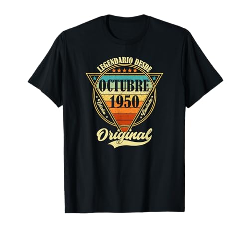 75 cumpleaños Nacido en Octubre de 1950 Vintage 75 años Camiseta