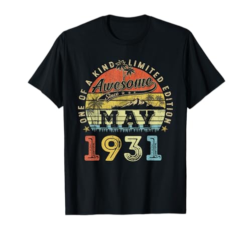 95 Edición Limitada 1931 Único Mayo 95 Cumpleaños Camiseta