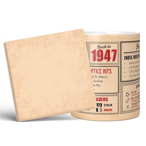 Mug Monster - Regalo de 76 cumpleaños – Taza de vuelta en 1947 en este año, regalo para hombres...