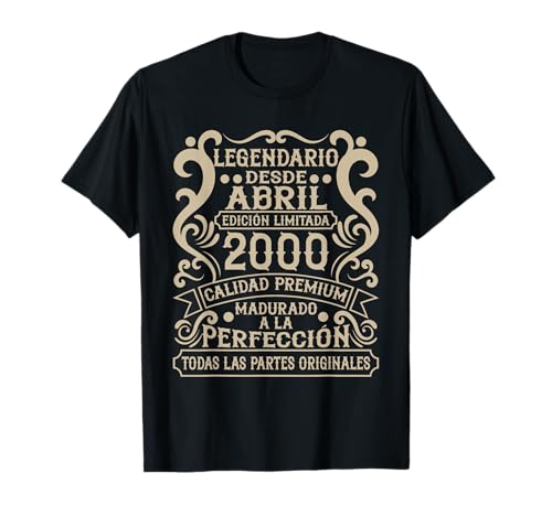 Legendario Desde Abril 2000 - Cumpleaños 26 Años Camiseta