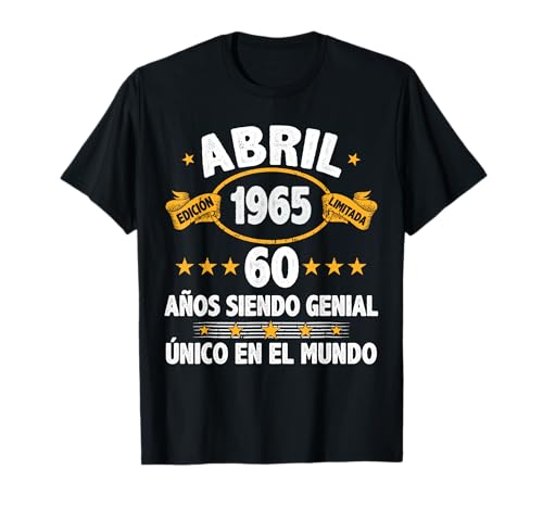 Abril 1965 60 Años Hombre Cumpleaños Regalo Abril 1965 Camiseta