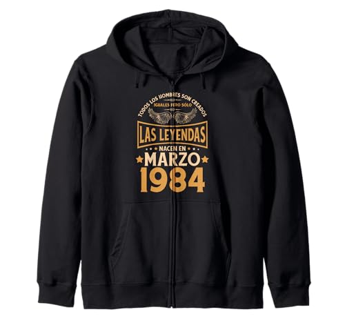 Cumpleaños Hombre Regalos Las Leyendas Marzo 1984 Sudadera con Capucha