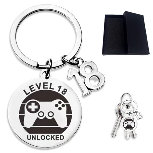 AFCJLTO Llavero para 18 CumpleañOs, Regalos para NiñOs, Llavero de 18 CumpleañOs, Regalo, regalo...