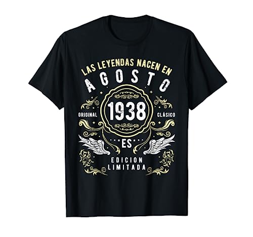 Las Leyendas Nacen En Agosto 1938 Camiseta