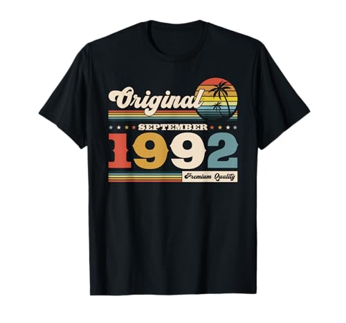 33 cumpleaños Hombre Mujer Regalo Septiembre 1992 Camiseta