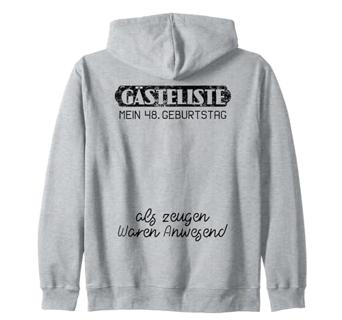 Gästeliste Mein 48. Geburtstag Libro de visitas Firma Sudadera con Capucha