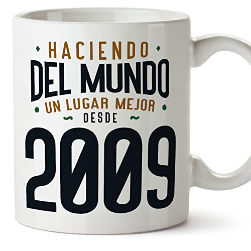 MUGFFINS Tazas 2009 Cumpleaños - En Español - Haciendo del Mundo un Lugar Mejor - 11 oz / 330 ml -...