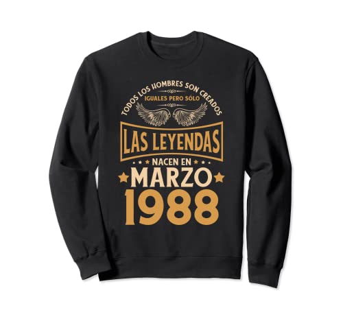 Cumpleaños Hombre Regalos Las Leyendas Marzo 1988 Sudadera
