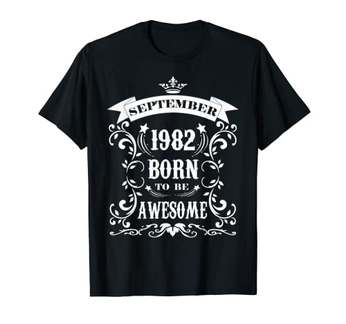 Septiembre 1982 Cumpleaños Camiseta