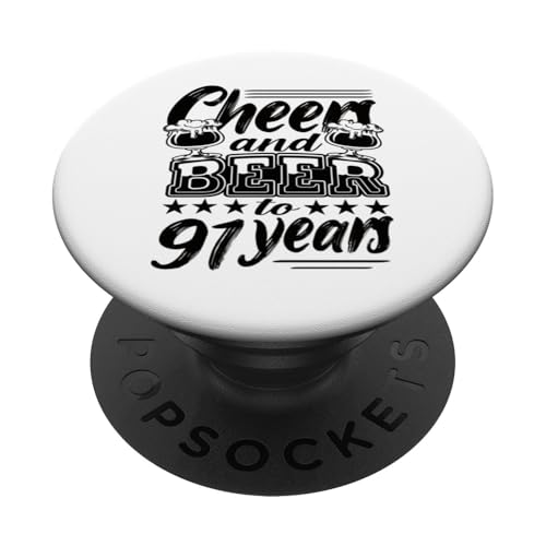 91 cumpleaños 91 cumpleaños marido 91 cumpleaños papá PopSockets PopGrip Adhesivo