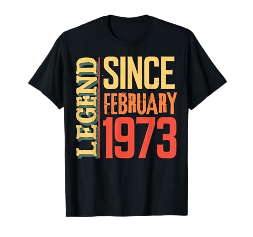 Fiesta de cumpleaños retro vintage desde febrero de 1973 Camiseta