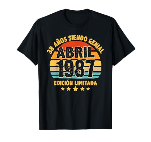 Abril 1987 38 Años Hombre Cumpleaños Regalo Abril 1987 Camiseta