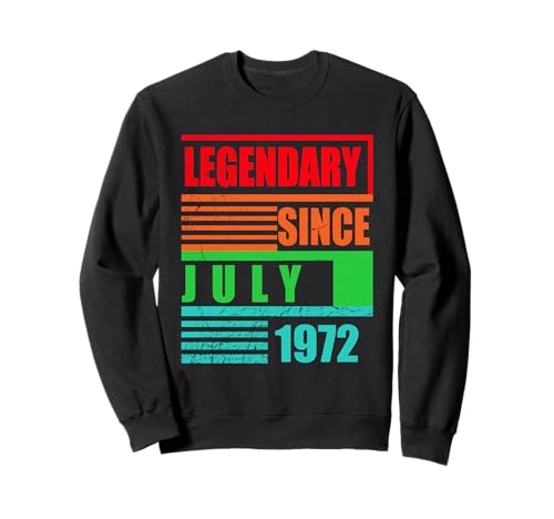 54 cumpleaños Legendario Desde Julio de 1972 cumpleaños Sudadera